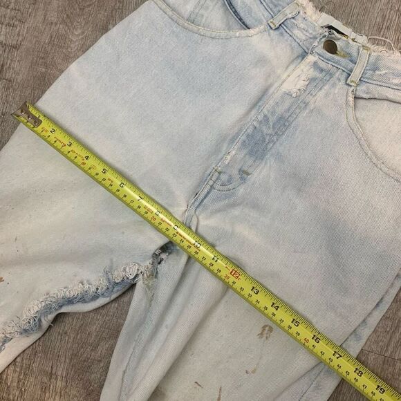 Vintage Transaction Light Wash High Rise Jeans 24-25” Zipper Straight - Picture 7 of 11